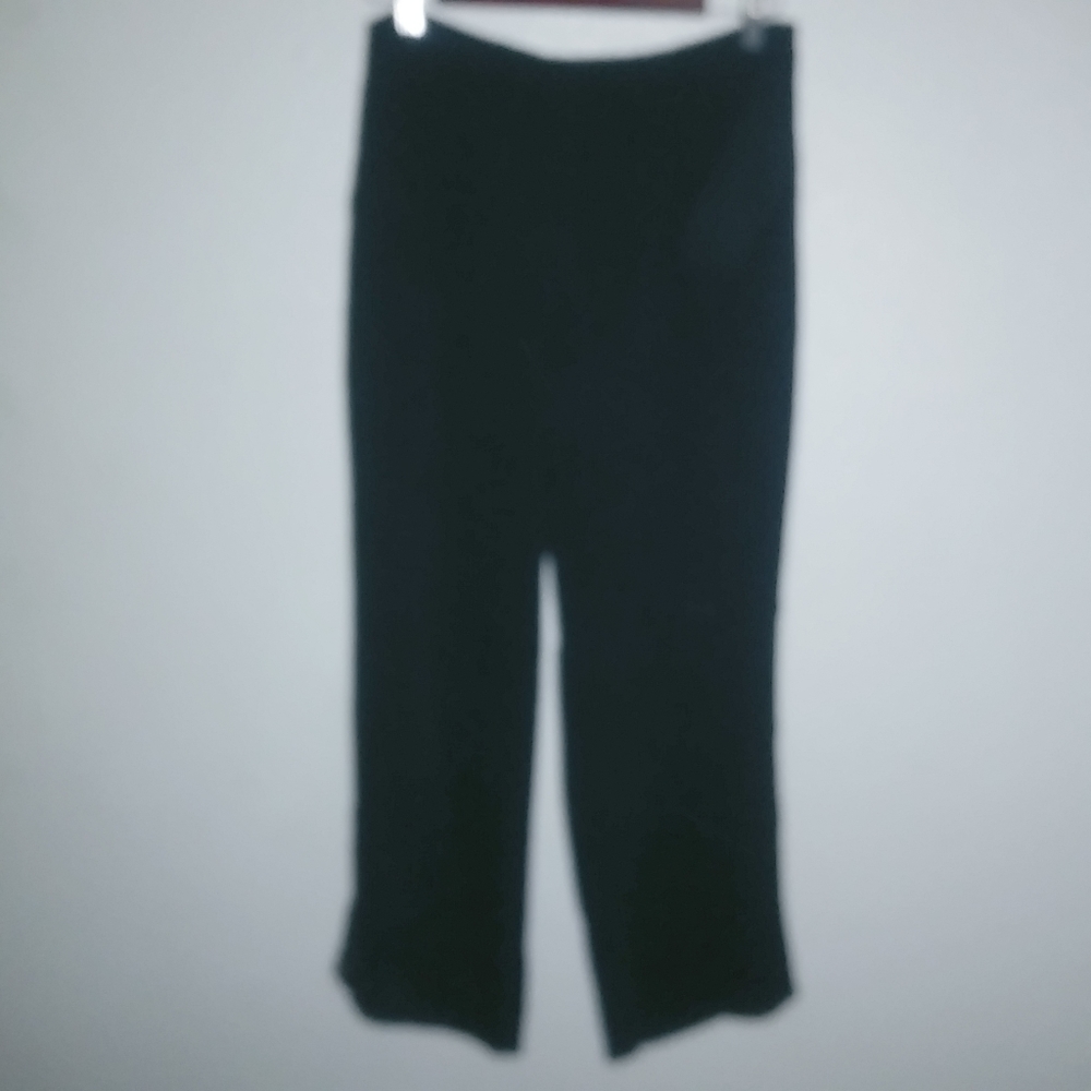 Eileen Fisher S 29x29 Silk Spandex Darkest Navy Formal Pants Petite - Picture 2 of 8